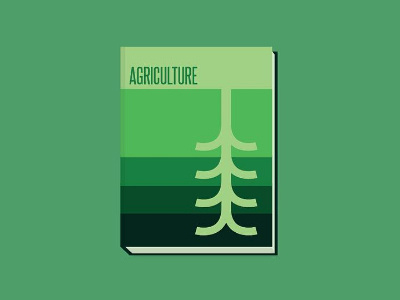 Agriculture Book Cover agriculture book colors crops education fromthefieldnotes lines ontheshelf overlays shapes textbook type