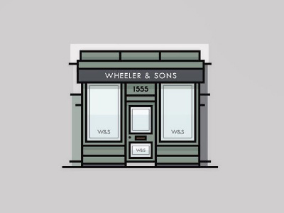 Wheeler & Sons Storefront branddev buildingvectors city fromthefieldnotes overlays shop storefront type wheelerandsons