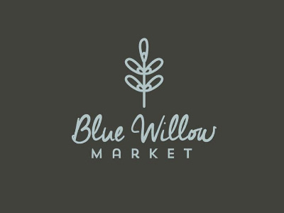 Blue Willow Market bluewillowmarket branddev colors crafts fromthefieldnotes lines remodeling shapes sketchtovector storefront type