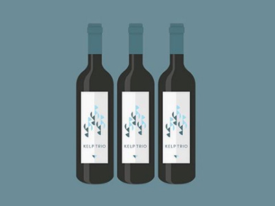 Kelp Trio - Wine Label dreamproject fromthefieldnotes fromthevine inthebottle kelptrio overlays productdesign trumpetversewinery winelabel