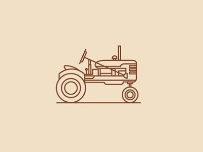Tractor ag colors cub farmequipment fromthefieldnotes lines onthefarm shapes sketchtovector tractor