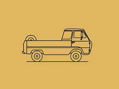 Classic Truck classic colors fromthefieldnotes lines pickup shapes sketchtovector smalltruck vehiclevectors