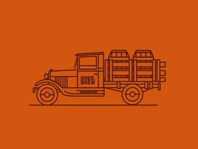 BROS. BREW branddev brewingcompany brosbrew cheers classic drinkrunner fromthefieldnotes vehiclevectors