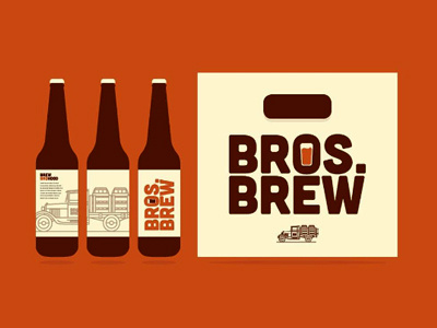 BROS. BREW - Packaging bottlelabel branddev brewingcompany brosbrews dreamproject drinkup labeldesign ontheshelfs packaging