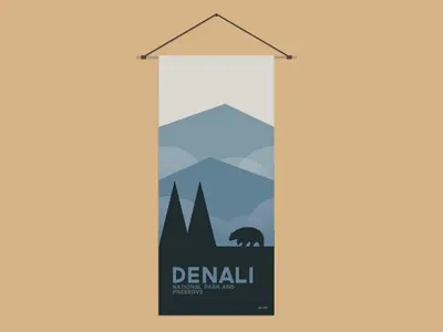 Denali National Park Poster ak alaska bear denali denalinationalpark nationalparkservice outdoors park travel wallposter