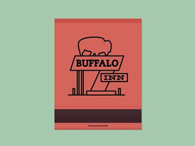 Buffalo Inn Match Book buffaloinn fromthefieldnotes matchbook nationalparks outdoors overlays parkhotel smallspaces