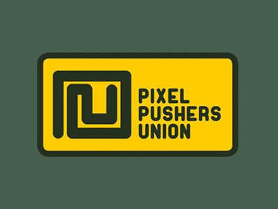 Pixel Pushers Union - Patch - Push those pixels!