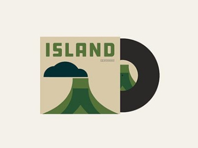 ISLAND - Record Cover - Tunes ddchardware fromthefieldnotes island lines overlays recordsleevedesign shapes sketchtovector tunes type volcano