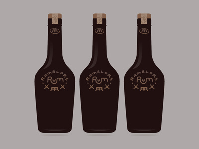 Ramblers Rum - Bottle Design - Dark Waters behindthebar branddev darkwaters ontheshelf productdesign ramblersrum rr rum