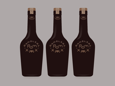 Ramblers Rum - Bottle Design - Dark Waters