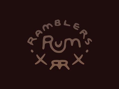 Ramblers Rum - Main Logo - Dark Waters behindthebar branddev darkwaters ontheshelf productdesign ramblersrum rr rum