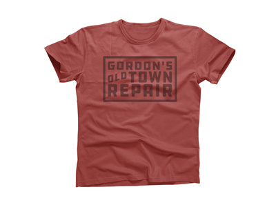Gordon's Old Town Repair - Tee Shirt auto brandev fixit gordonsoldtownrepair mechanic onthecorner repairshop