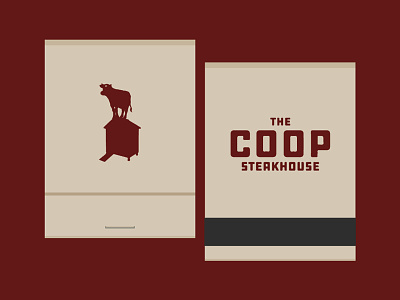 The C O O P Steakhouse - Branding - Matchbook
