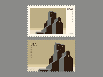 Ttms Grain Elevators - Stamp Series - Small Town USA #3