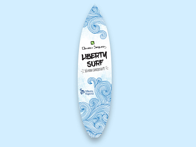 Liberty Surf advertising art direction artwork branding design illustration illustrator lettering logo surf surfboard surfing type typography vector