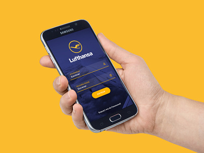 Lufthansa online booking app art clean design flat icon minimal mobile responsive ui ux web website