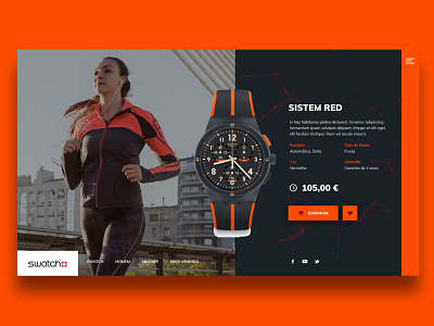 Swatch - More time app clean design flat mobile responsive ui ux web website
