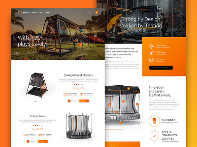 Vuly playgrounds clean design flat minimal mobile responsive ui ux web website