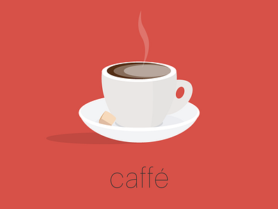 Caffe clean design flat illustration vector