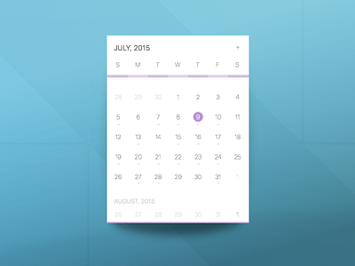 Calendar Card - July