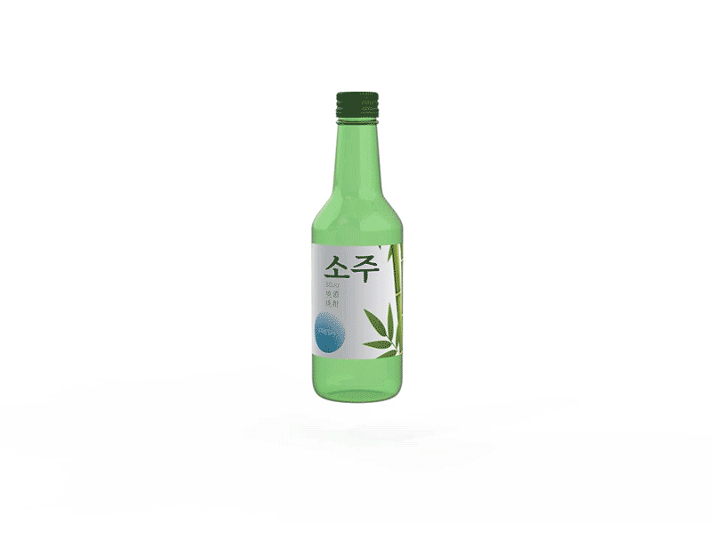 Spinning Soju 3d animation bottle korea soju south korea spinning 소주