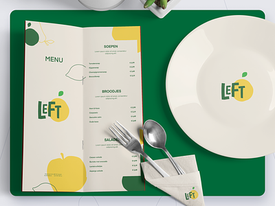 LEFT logo design branding design food graphic design logo make it max recycle visual design