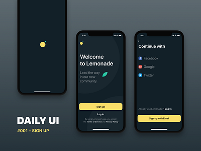 UI Daily, #001 – Sign up