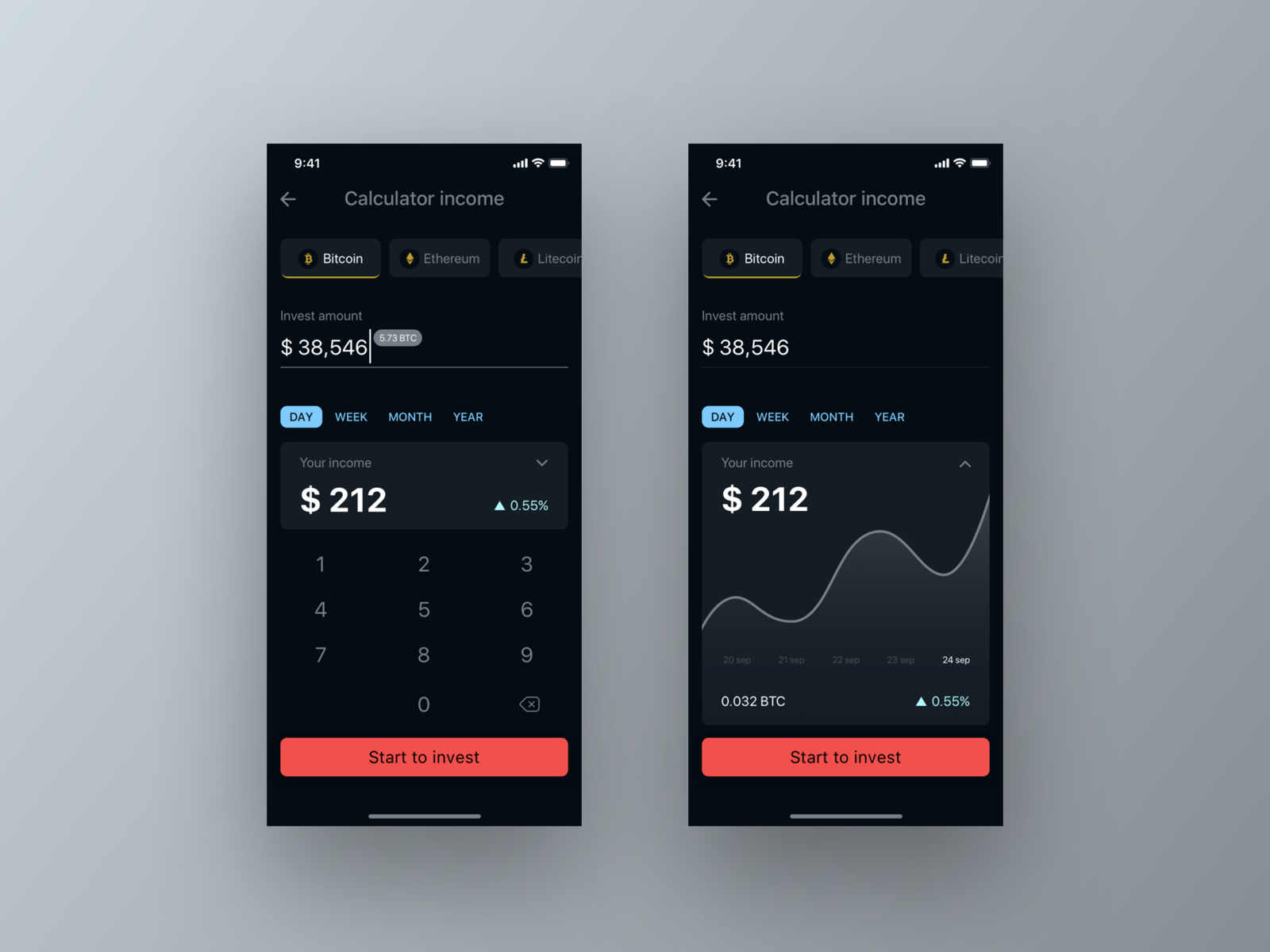 UI Daily, #004 – Calculator by Elena Perminova on Dribbble