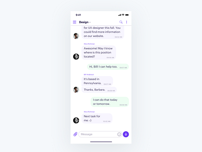 UI Daily, #013 – Direct Messaging app design message app ui ux