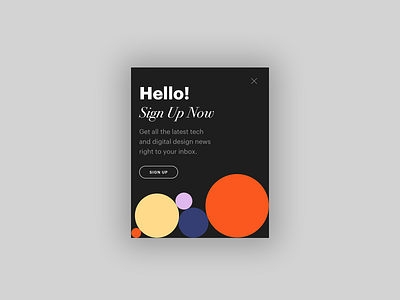 UI Daily, #016 – Pop-Up/Overlay design illustration overlay popup typography ui uidaily