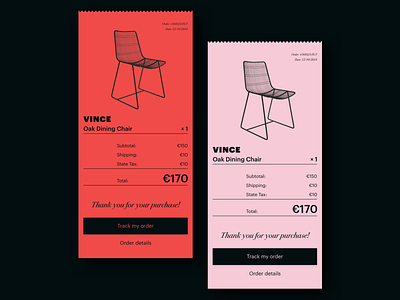 UI Daily, #017 – Email Receipt app cash voucher cheque commodity check design email payment receipt ticket typography ui