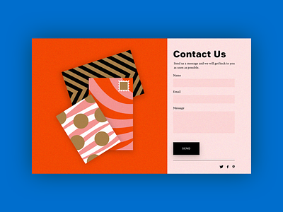UI Daily, #028 – Contact Us contactus design illustration typography ui uidaily web website