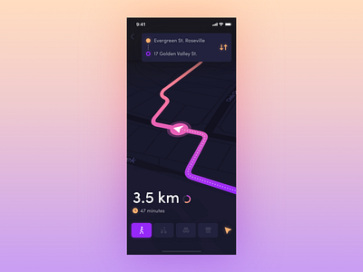 UI Daily, #029 – Map app dailyui design flat ui ux