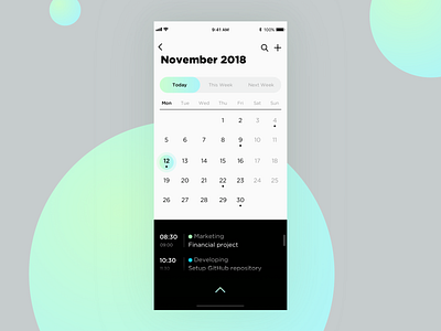 UI Daily, #038 – Calendar app calendar calendar app dailyui design ui uidaily ux