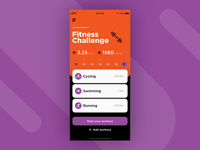 UI Daily, #041 – Workout Tracker