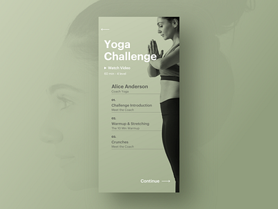 UI Daily, #062 – Workout of the Day dailyui design typography ui uidaily workout workout of the day yoga