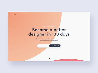 UI Daily, #100 – Redesign Daily UI Landing Page dailyui design landing page promo redesign typography ui uidaily