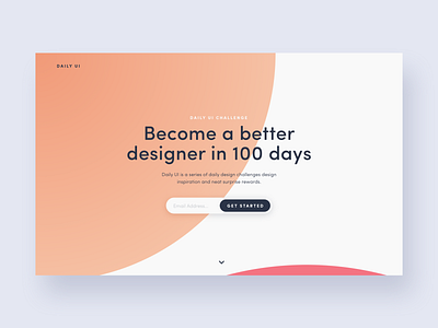 UI Daily,  #100 – Redesign Daily UI Landing Page