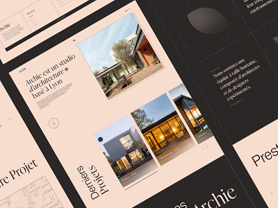 Architecture Studio Website Concept - Archie architect architecture buildings serif font sketch ui ui design webdesign