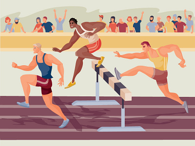 Athletes art character concept design flat illustration illustrator people sports vector