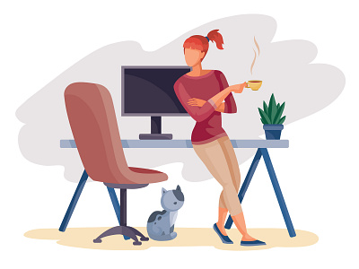 Break art business character concept design flat freelance freelancer illustration illustrator people vector