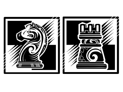 Chess art branding design illustration illustrator logo print vector