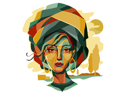 Woman Portrai art character concept design illustration illustrator portrait vector vector art woman