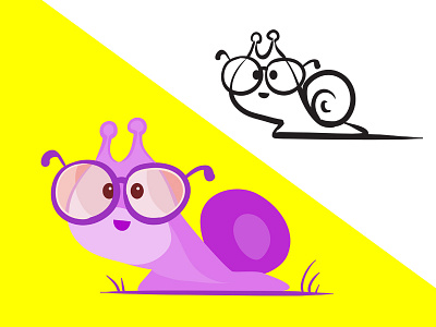 Snail branding character character design cute logo design illustration logo mascot logo vector