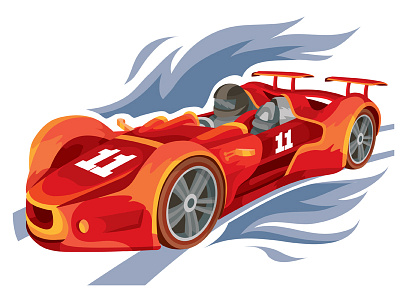 Race Car art car competition concept design driver illustration illustrator racing car sport sticker vector