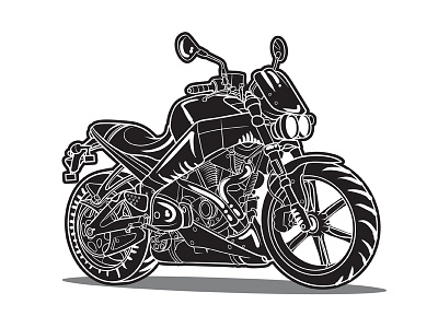 Motorbike art black black and white car concept design flat icon illustration illustrator logo motorcycle print stencil tattoo vector