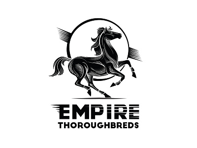 Logo With Horse art black and white brand coat of arms concept design graphic horse illustration illustrator logo runs symbol vector