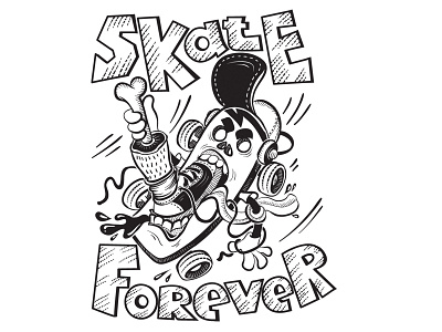 Skate art character concept design illustration illustrator skate skate board t shirt