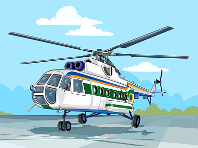 helicopter aircraft art aviation concept design illustration illustrator vector