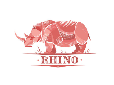 Logo rhino art branding character concept design illustration illustrator logo typography vector